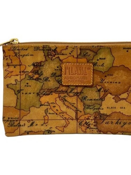 PRIMA CLASSE ALVIERO MARTINI Handbags - PRIMA CLASSE ALVIERO MARTINI Brown Dark Brown Multi PVC Leather Pouch